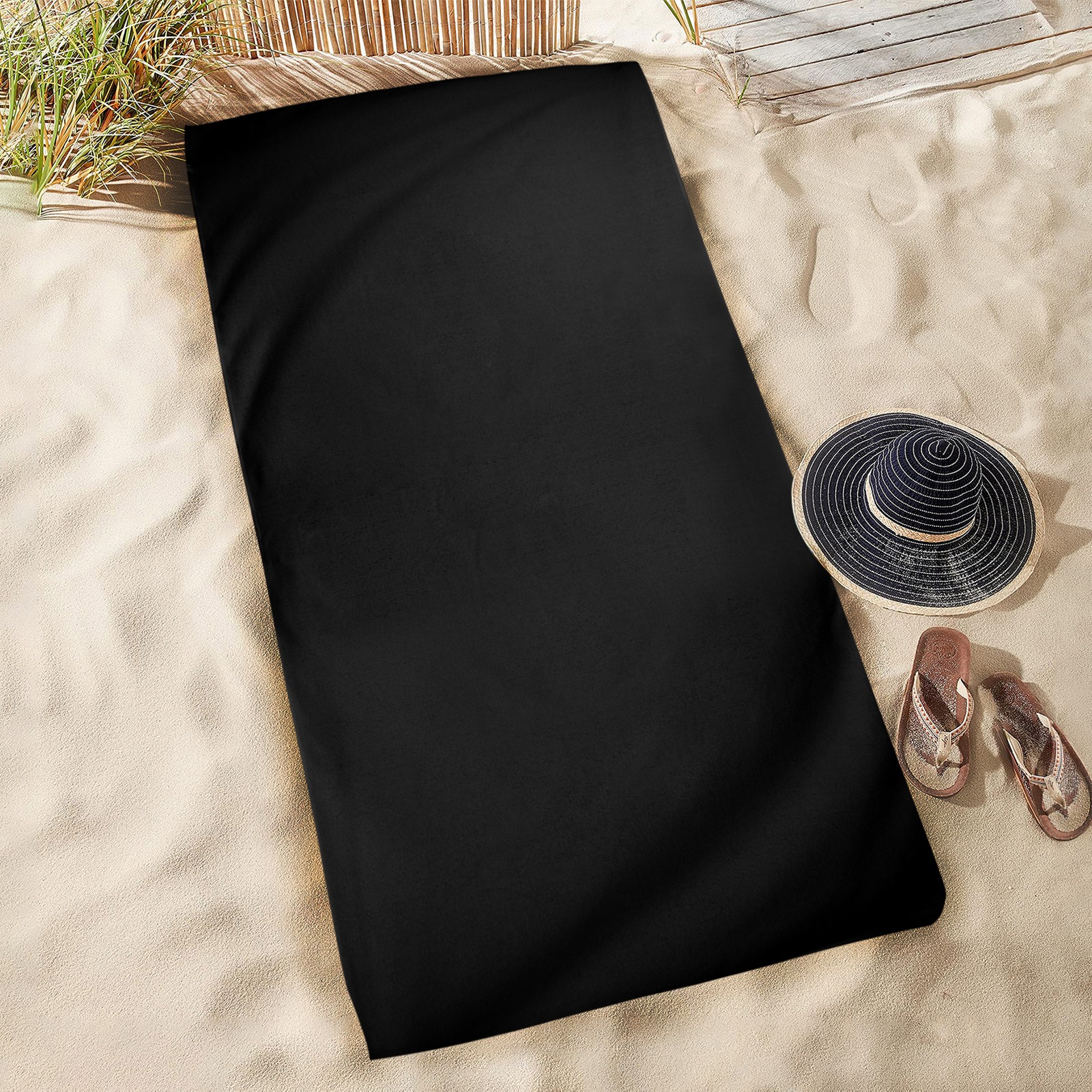 black Beach Towel 31"x71"(NEW)
