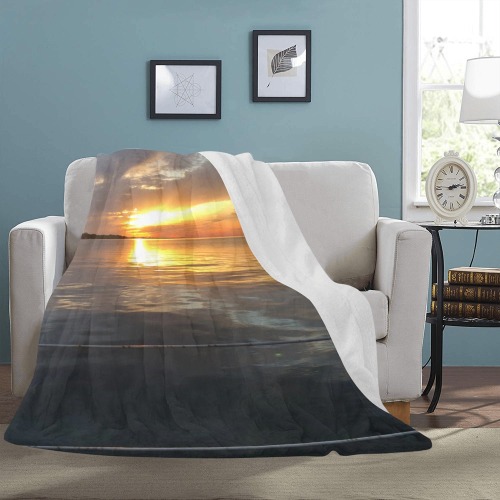 Pier Sunset Collection Ultra-Soft Micro Fleece Blanket 60"x80"
