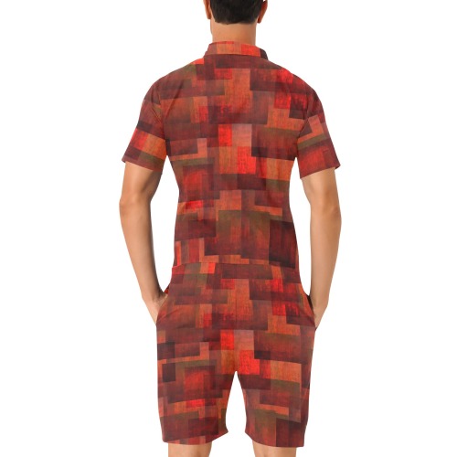 pixels Men's Short Sleeve Jumpsuit