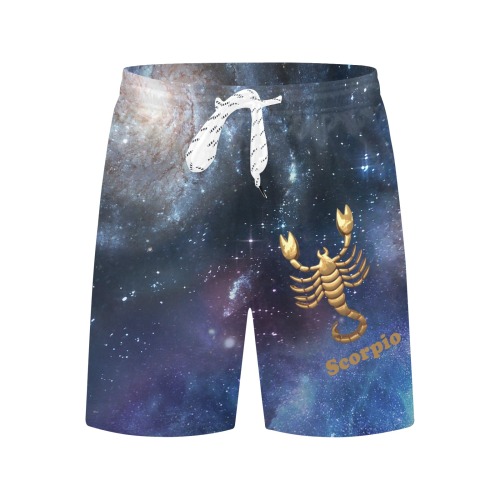 Zodiac Sign Scorpio Men's Mid-Length Beach Shorts (Model L51)