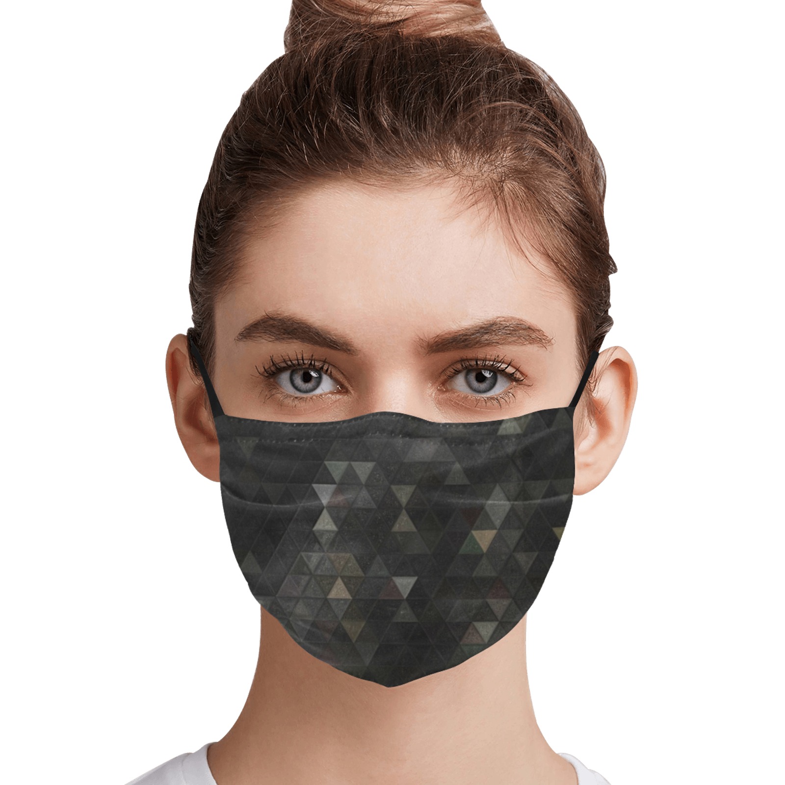 mosaic triangle 26 Pleated Mouth Mask for Adults (Model M08)