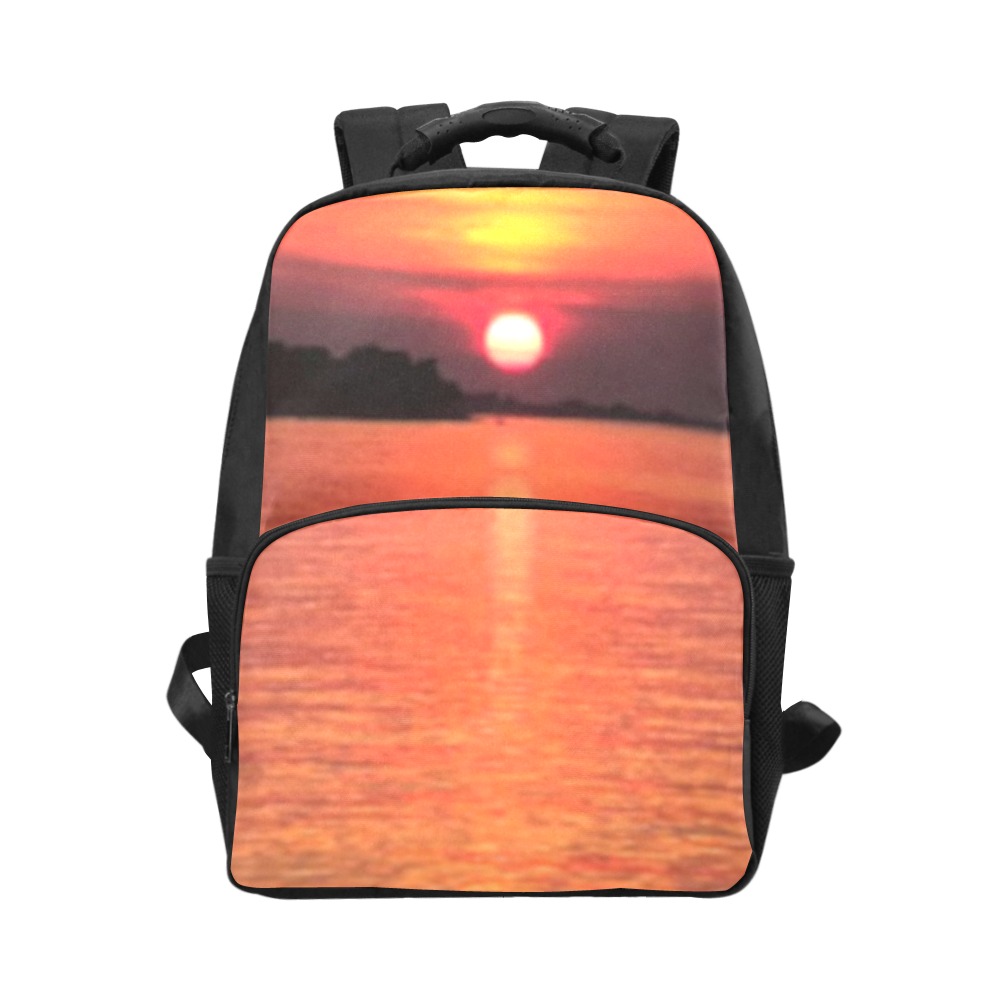 Lady Pink Sunset Collection Unisex Laptop Backpack (Model 1663)