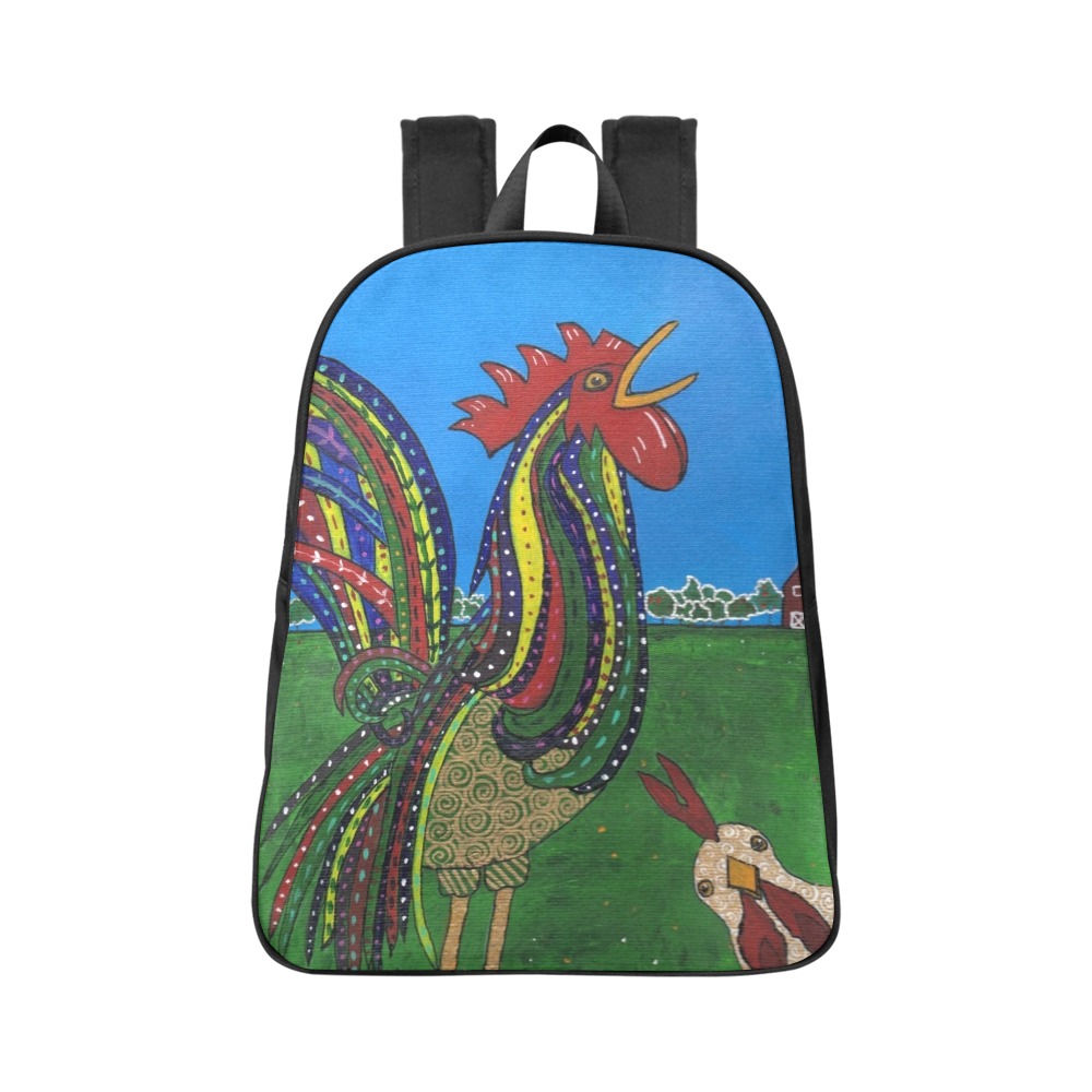 Life on the Farm Fabric School Backpack (Model 1682) (Large)