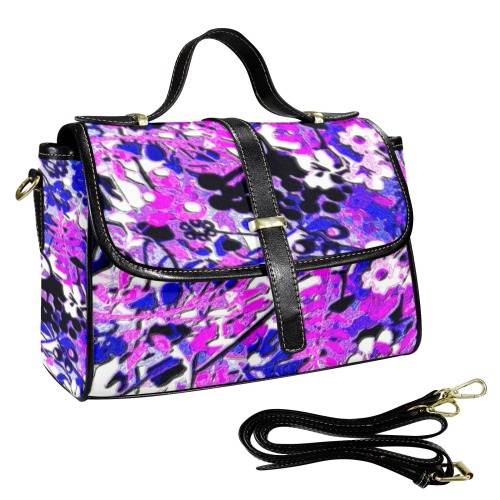 Retro Floral in Shades of Blue and Purple