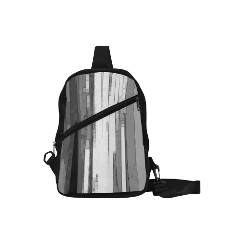 Greyscale Abstract B&W Art Men's Chest Bag (Model 1726)