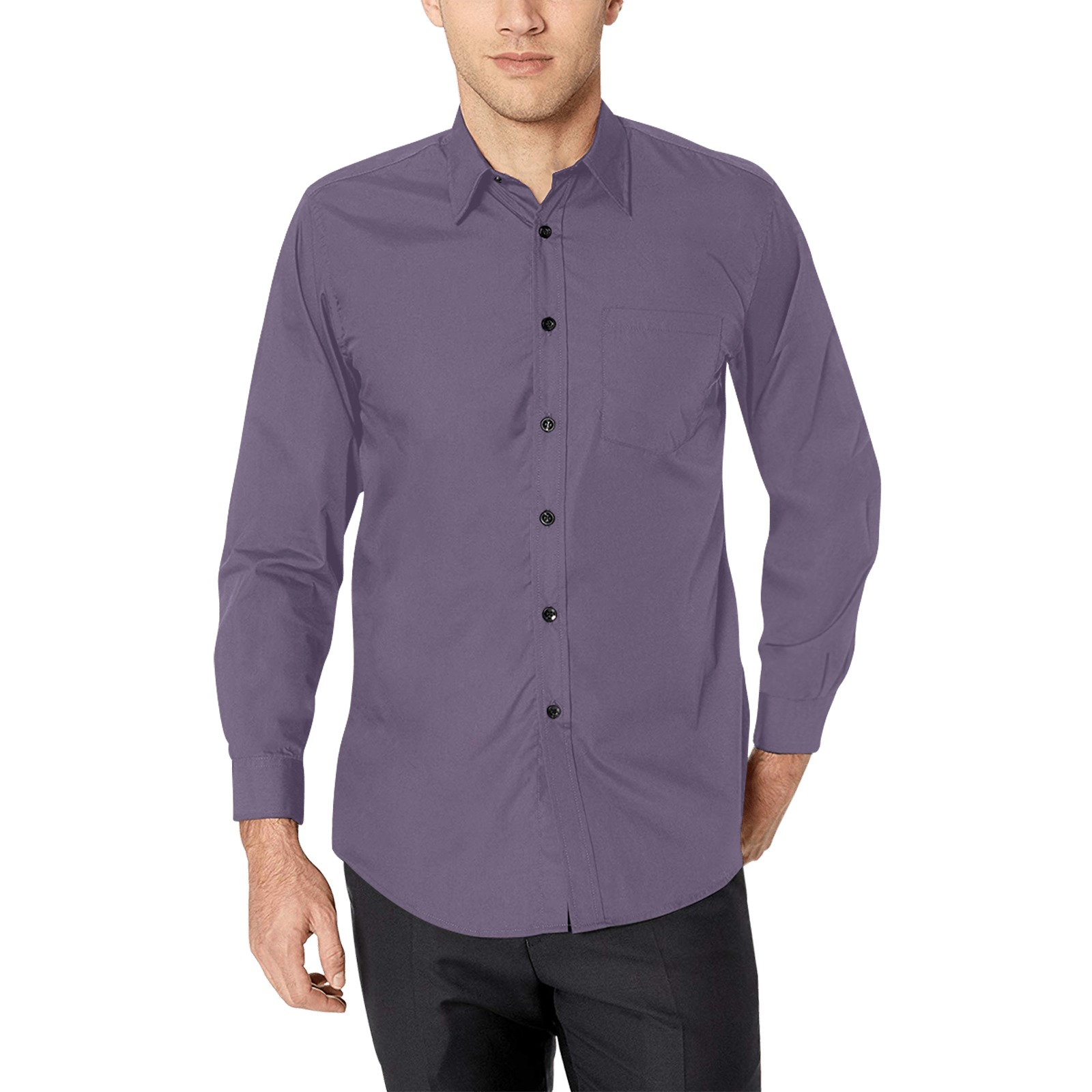 Grape Taffy Collection Men's All Over Print Casual Dress Shirt (Model T61)