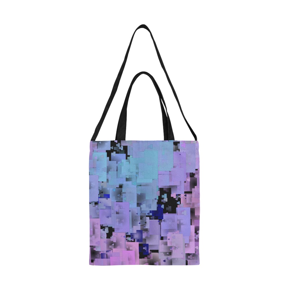 Pink Blue Black Abstract All Over Print Canvas Tote Bag/Medium (Model 1698)