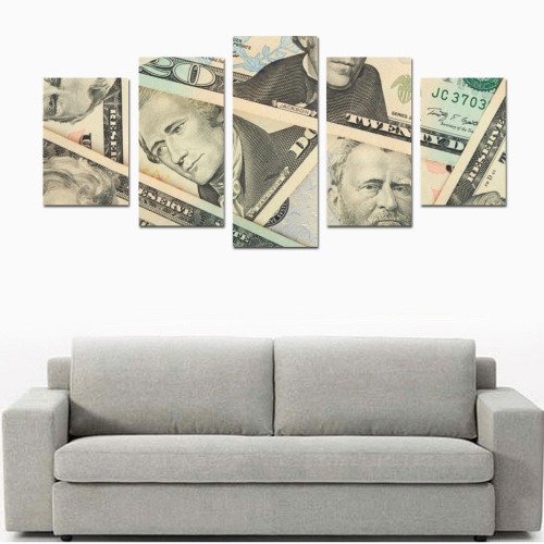 US PAPER CURRENCY Canvas Print Sets D (No Frame)