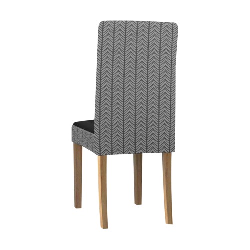 chevrons gris Removable Dining Chair Cover