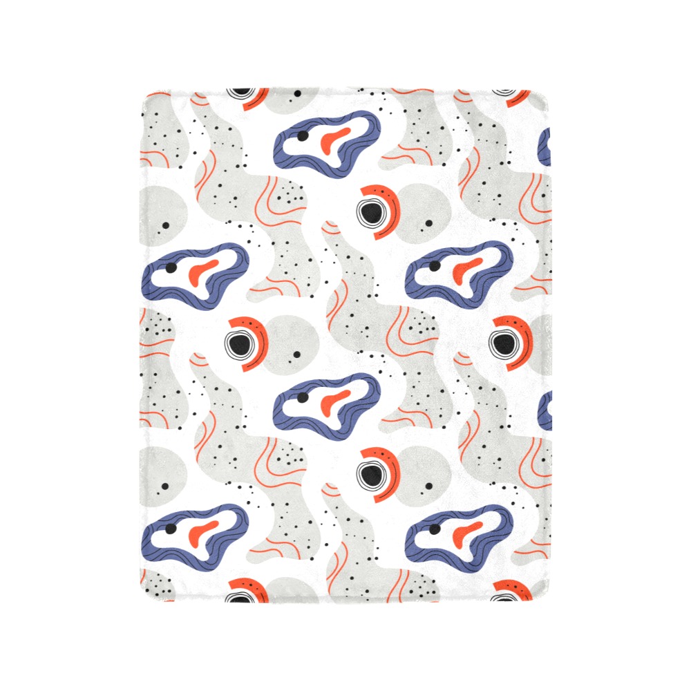 Elegant Abstract Mid Century Pattern Ultra-Soft Micro Fleece Blanket 40"x50"