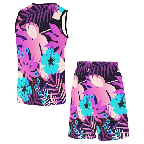 GROOVY FUNK THING FLORAL PURPLE All Over Print Basketball Uniform