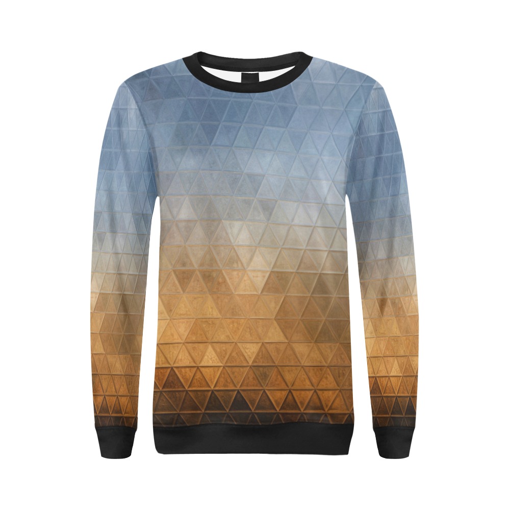 mosaic triangle 20 All Over Print Crewneck Sweatshirt for Women (Model H18)