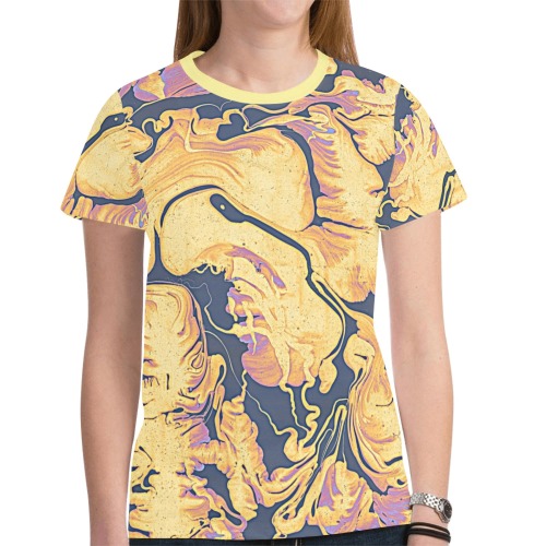 Melting Sun New All Over Print T-shirt for Women (Model T45)