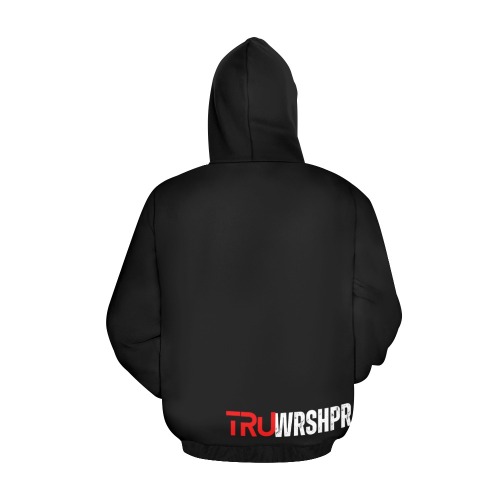 Truwrshpr BLACK All Over Print Hoodie for Men (USA Size) (Model H13)