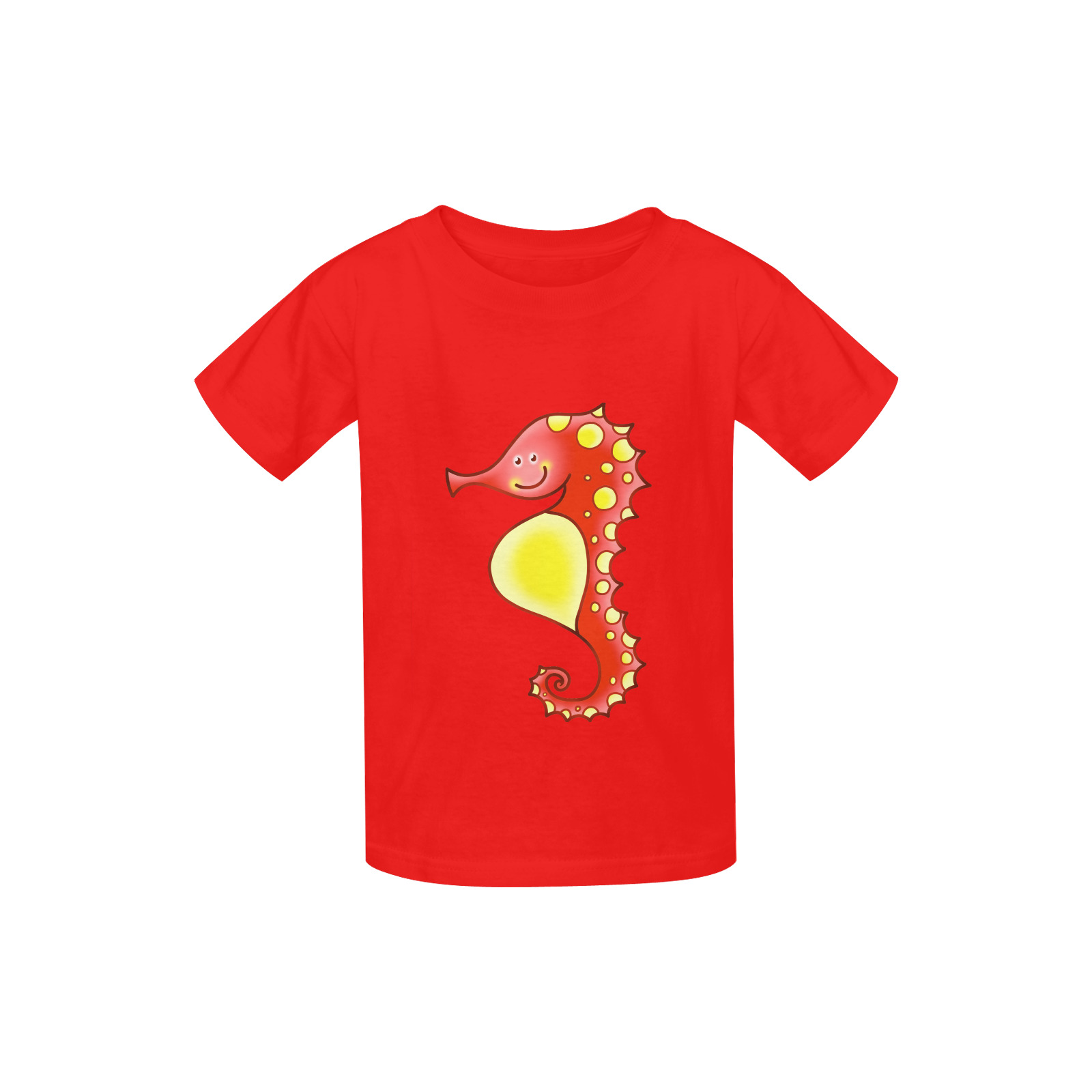 Seahorse Sealife Cartoon Kid's  Classic T-shirt (Model T22)