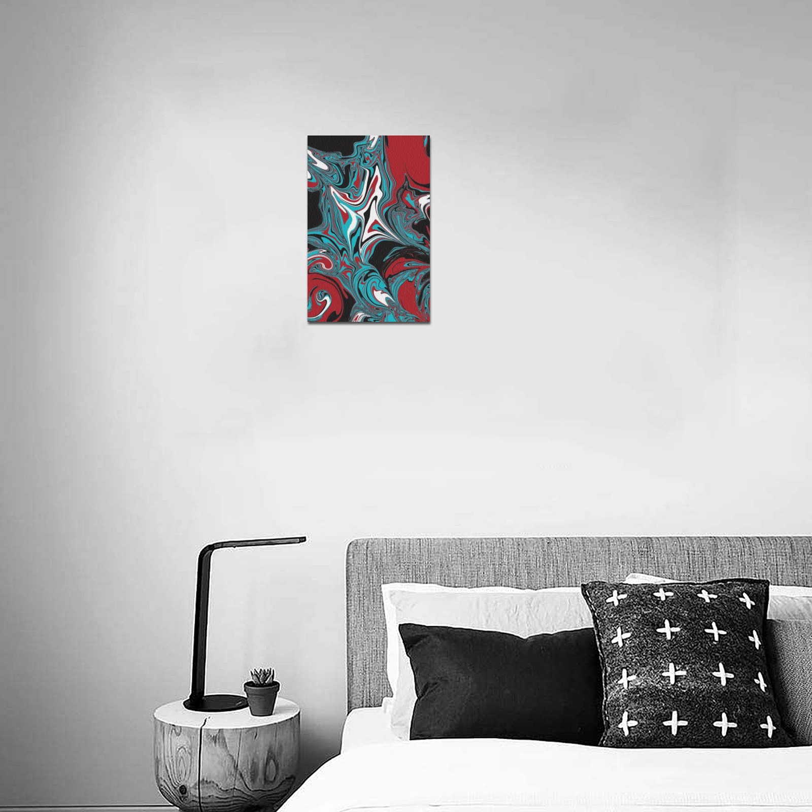 Dark Wave of Colors Upgraded Canvas Print 8"x12"