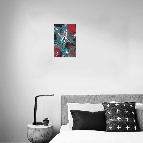 Dark Wave of Colors Frame Canvas Print 8"x12"