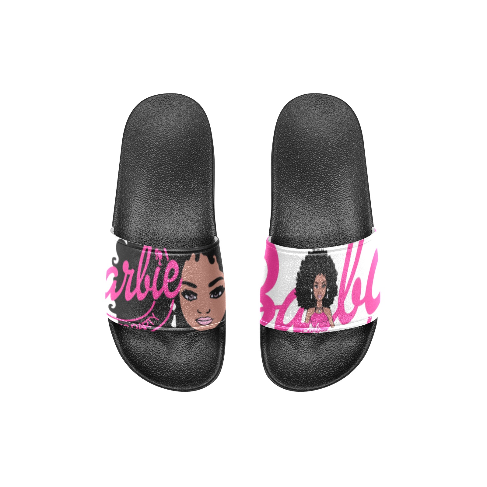 Afro Barbie Slides Kids Kids' Slide Sandals (Model 057)