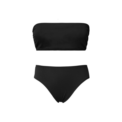 Black Chest Wrap Bikini Swimsuit (Model S36)