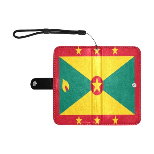 Grenada Flag Flip Leather Purse for Mobile Phone/Small (Model 1704)