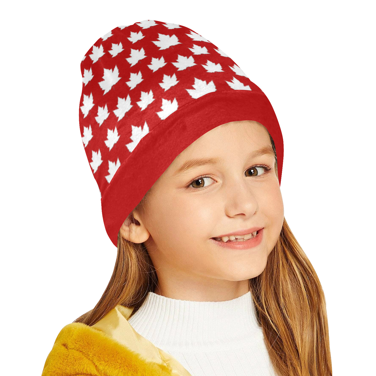 Cute Kid's Canada Toque All Over Print Beanie for Kids