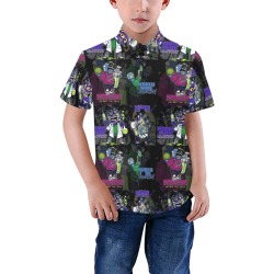 wwcfam Boys' All Over Print Short Sleeve Shirt (Model T59)