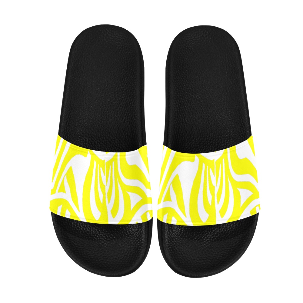 aaa yellow b Women's Slide Sandals (Model 057)