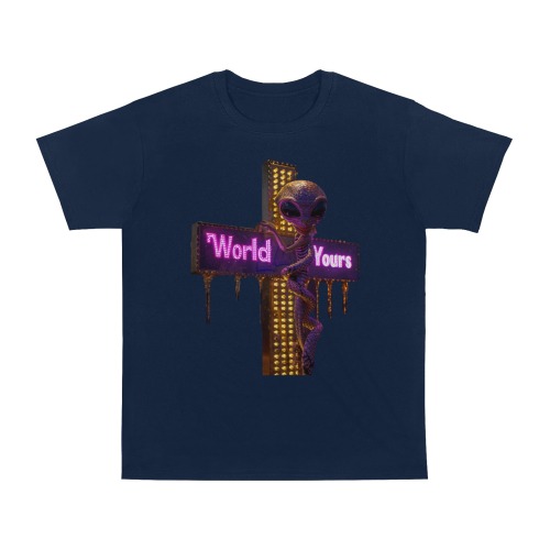 Worlds is Yours_ Men's T-Shirt in USA Size (Two Sides Printing)