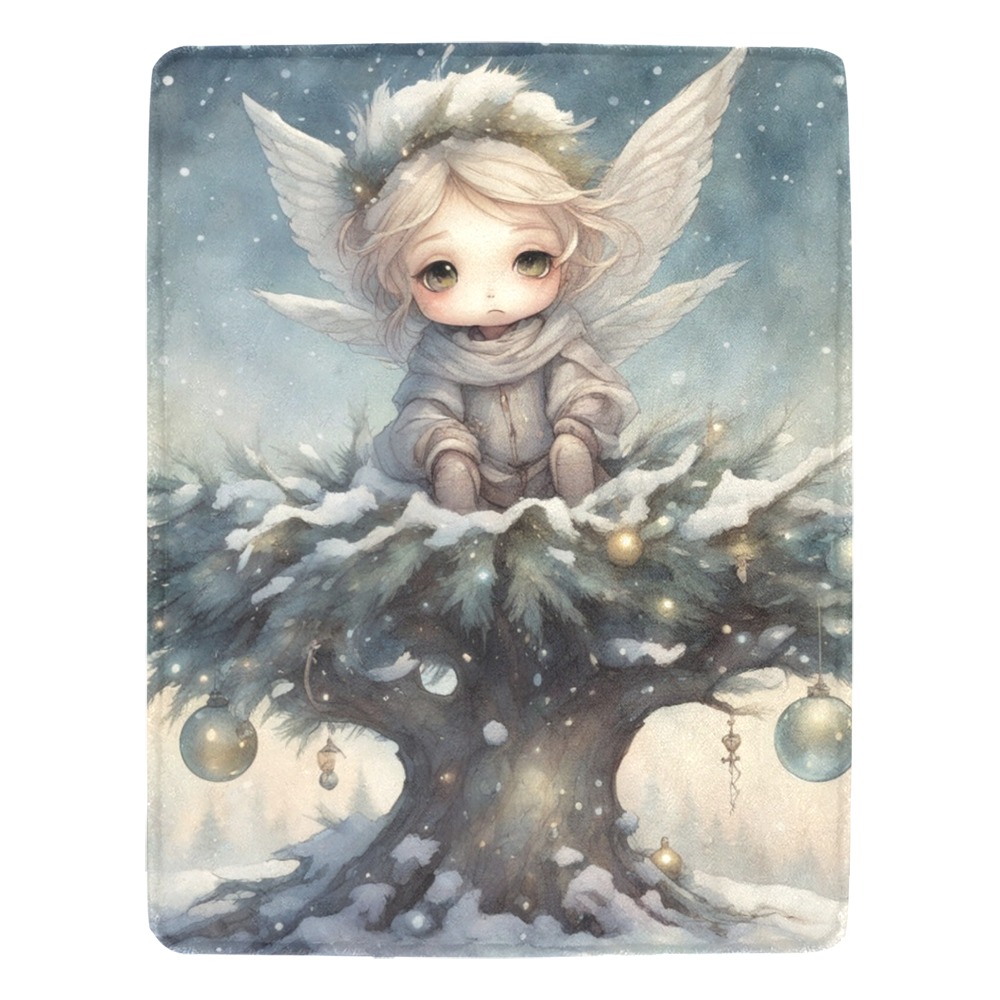 Little Christmas Angel Ultra-Soft Micro Fleece Blanket 54''x70''