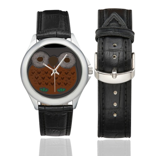 hoot hoot Women's Classic Leather Strap Watch(Model 203)