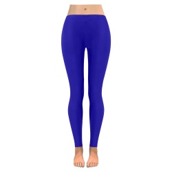 Royal Blue Women's Low Rise Leggings (Invisible Stitch) (Model L05)