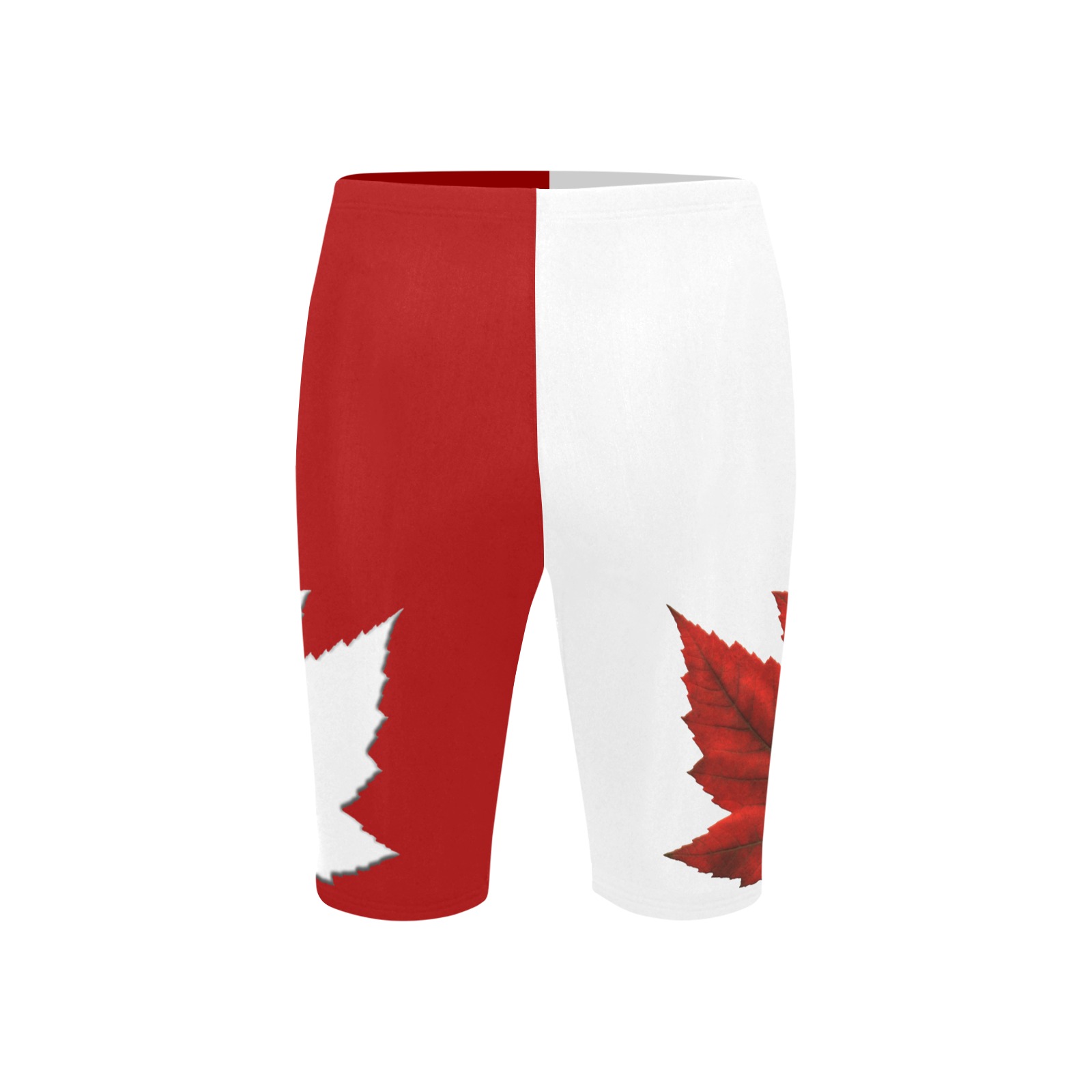 Canada Maple Leaf Swim Shorts Men's Knee Length Swimming Trunks (Model L58)