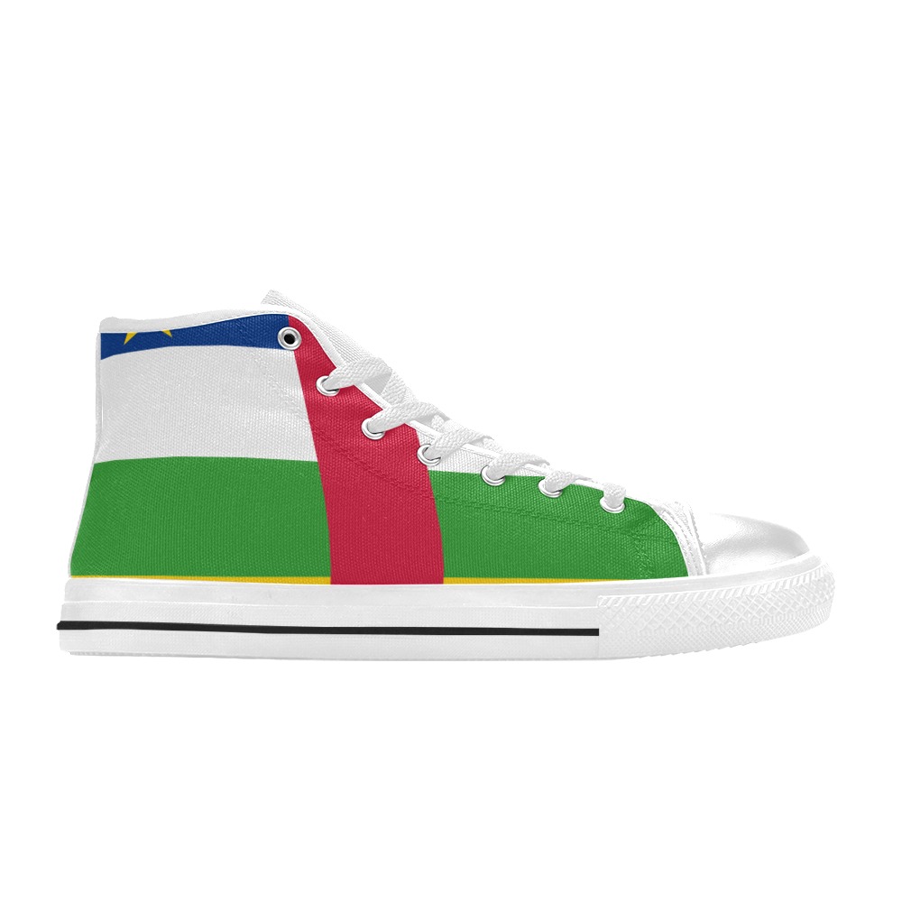 Flag_of_the_Central_African_Republic.svg Men’s Classic High Top Canvas Shoes (Model 017)