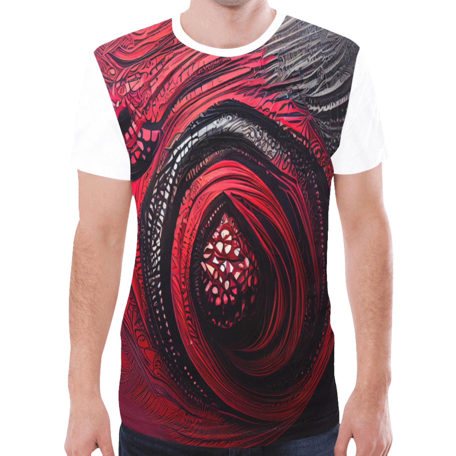 red shield New All Over Print T-shirt for Men (Model T45)