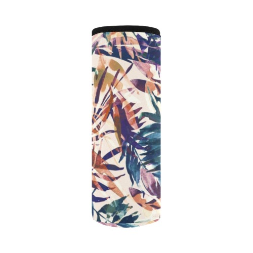 Abstract palms leaf colorful paint-6 Neoprene Water Bottle Pouch/Large