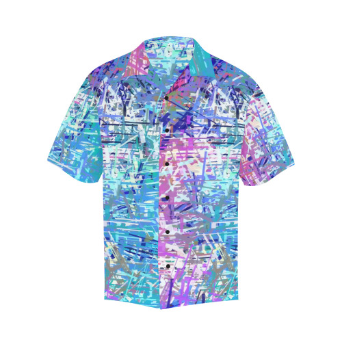 Grunge Urban Graffiti Pink Turquoise Paint Splatter Texture Hawaiian Shirt (Model T58)
