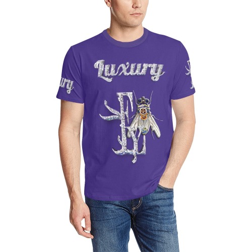Luxury Collectable  Fly Men's All Over Print T-Shirt (Solid Color Neck) (Model T63)