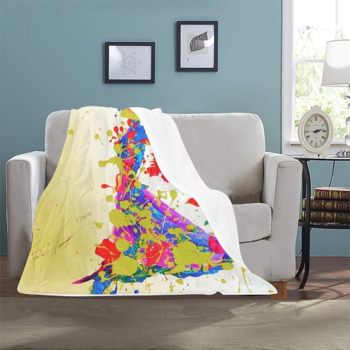 fly away abstract woman Ultra-Soft Micro Fleece Blanket 32"x48"