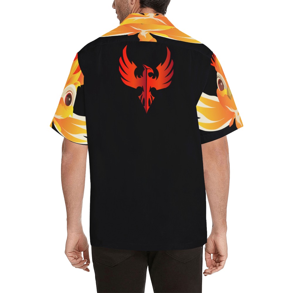 Hawaiian Fire Guardian Hawaiian Shirt with Merged Design (Model T58)