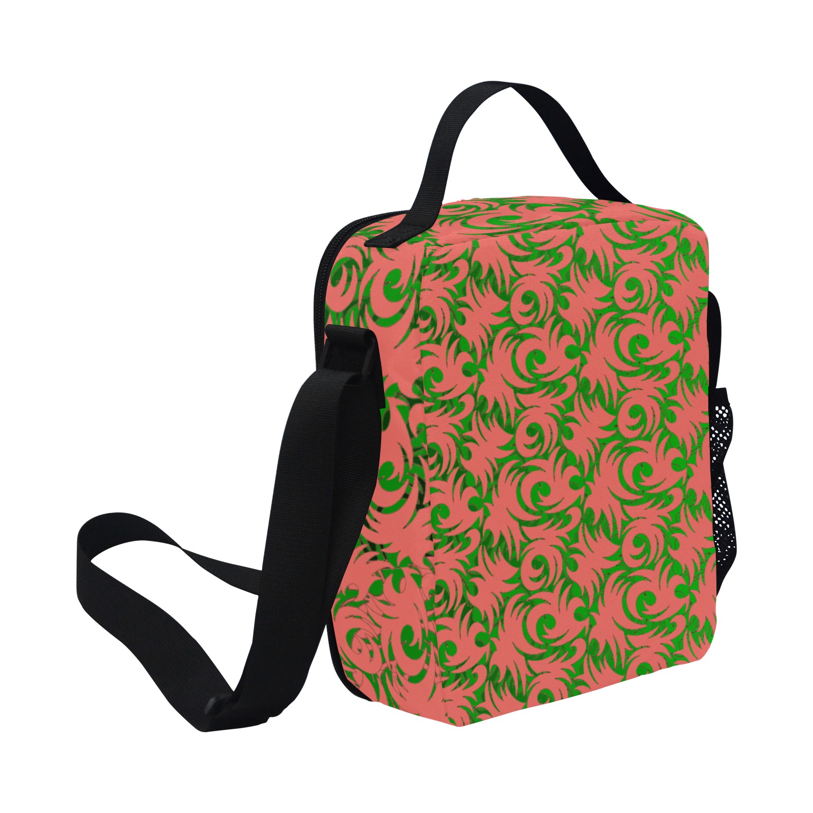 green swirl org All Over Print Crossbody Lunch Bag for Kids (Model 1722)