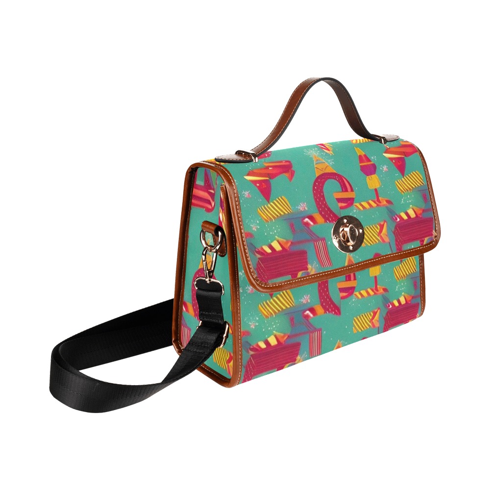PRESSY TIME Waterproof Canvas Bag/All Over Print (Model 1641)