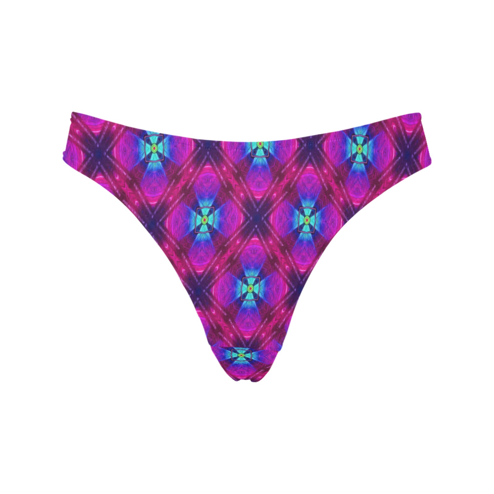 Psychedelic Cross Women's All Over Print Thongs (Model L30)