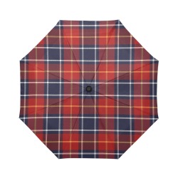 Red Tartan Auto-Foldable Umbrella (Model U04)