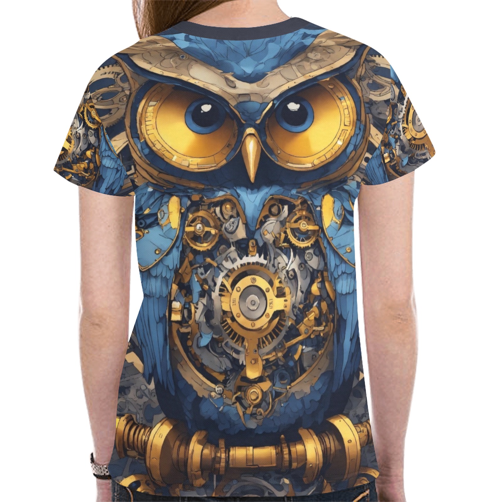 Portrait of an owl Collectable Fly New All Over Print T-shirt for Women (Model T45)