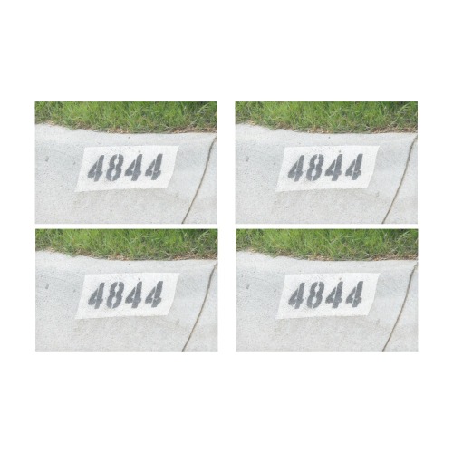 Street Number 4844 Placemat 12’’ x 18’’ (Set of 4)