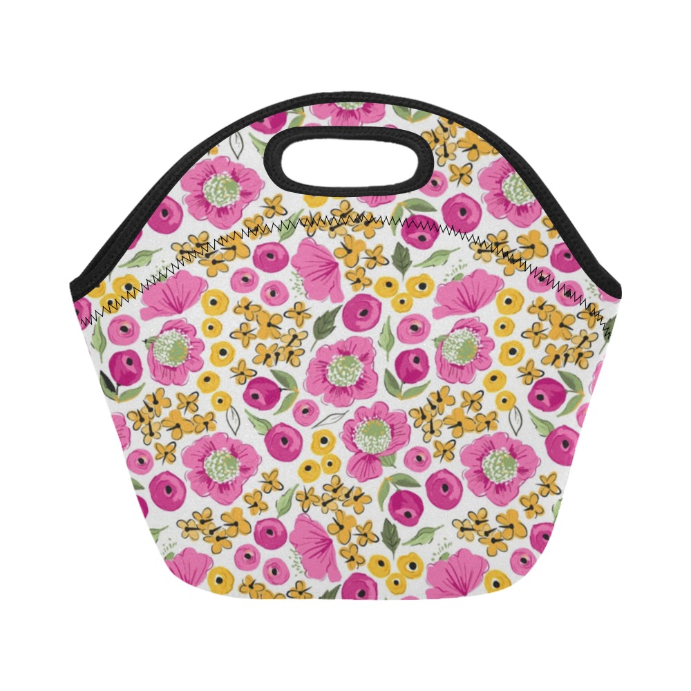 big-blooms-sunlight-blooms-lunchbag Neoprene Lunch Bag/Small (Model 1669)