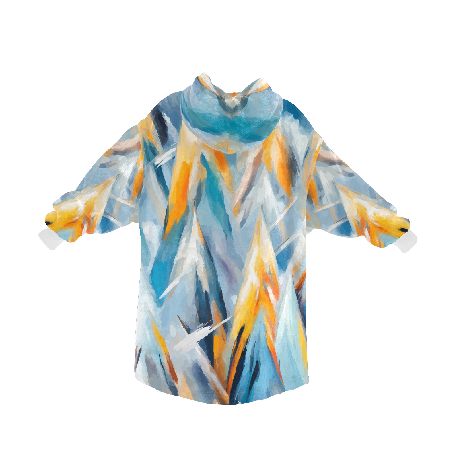 Abstract pattern of winter mountains or trees Blanket Hoodie for Men