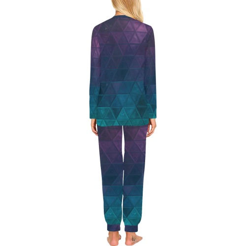 mosaic triangle 21 Women's All Over Print Pajama Set