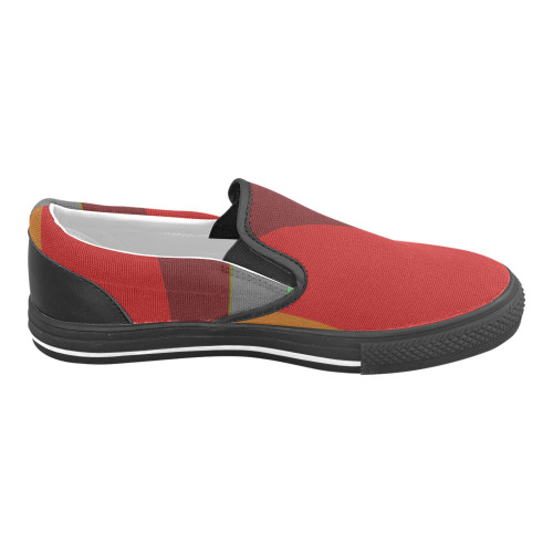 Colorful Abstract 118 Men's Slip-on Canvas Shoes (Model 019)