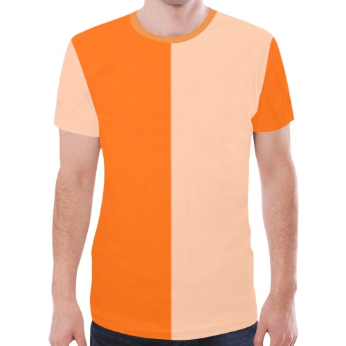 orangehalf2 New All Over Print T-shirt for Men (Model T45)